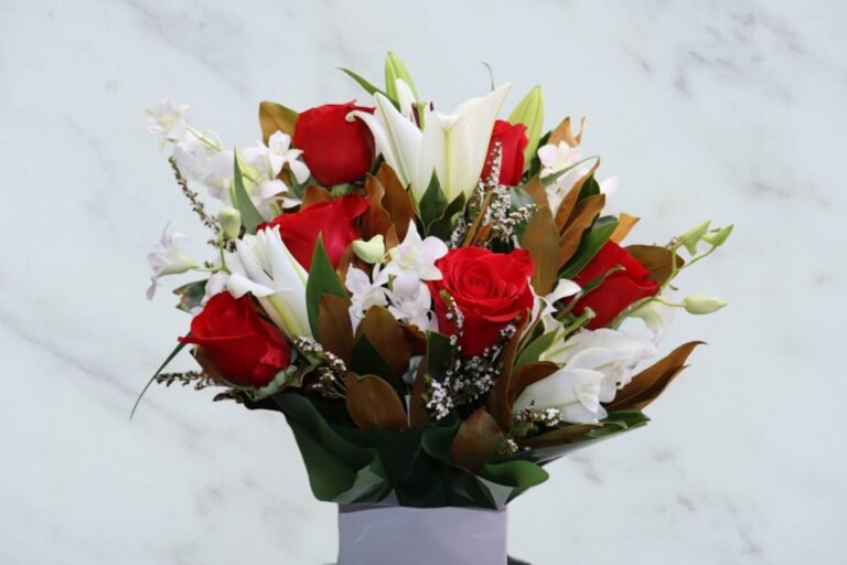 Roses and Orchids in a box