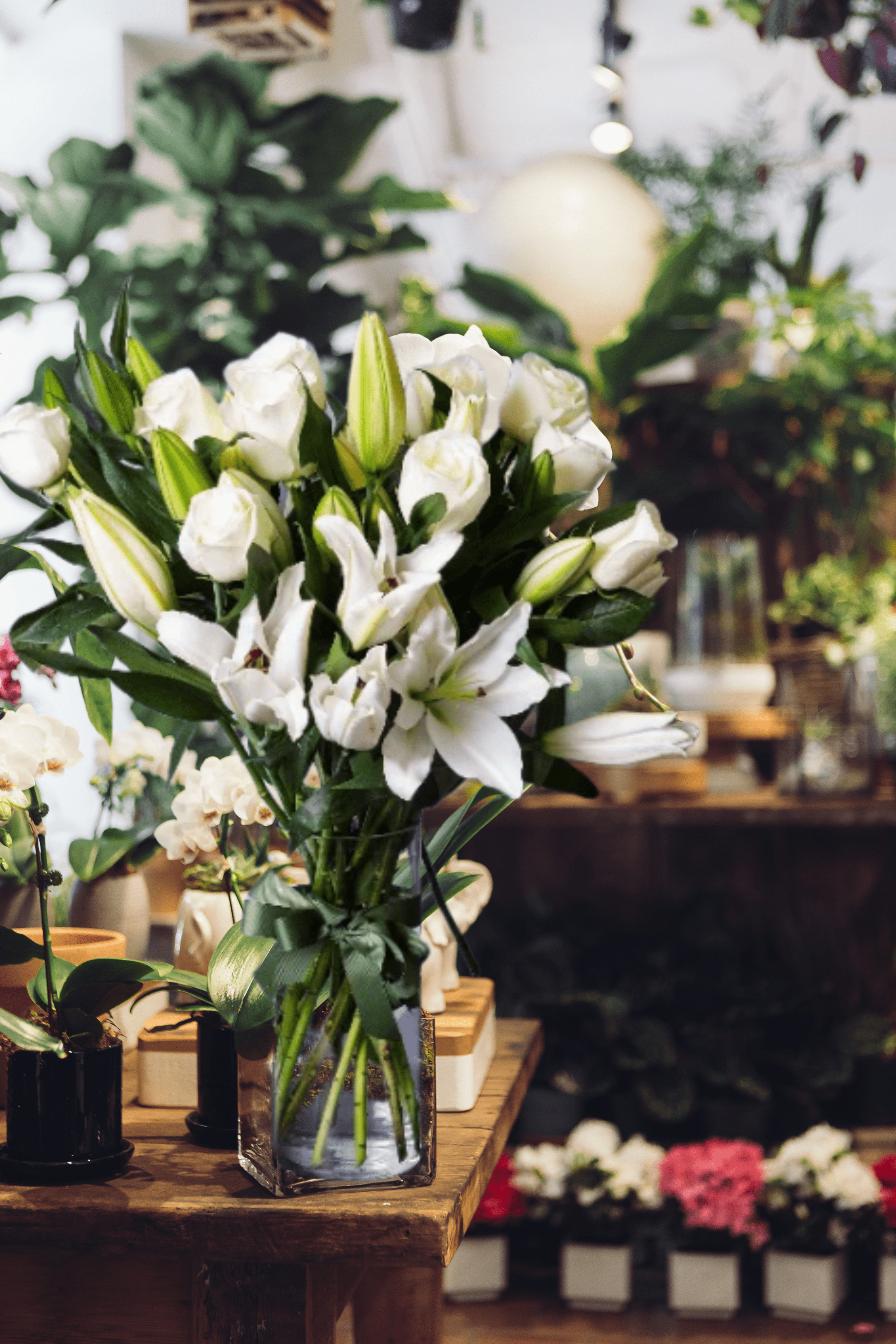 White Roses and White Oriental